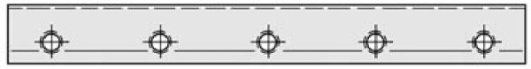 Messerwellen-Druckleiste Gesamtlänge bis 810 mm Preis pro Stück